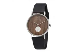 Kerbholz Uhrenarmband Frida Silver Walnut