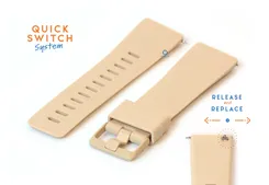 Watchstrap 23mm silione nude