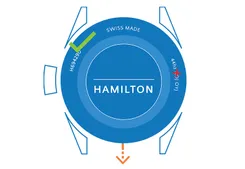 Hamilton watch strap H691.777.107 black rubber