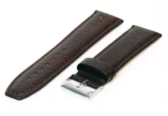 Watchstrap 24mm classic darkbrown leather extra long