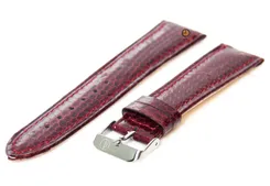 Watchstrap 22mm burgandy snake leather