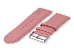 28mm watch strap smooth leather - light pink