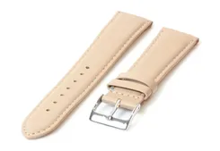 Open-end clip watch strap 18mm - leather beige