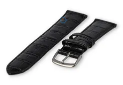 Lightly padded watch strap - 22mm - black