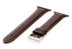 Extra langes Apple Uhrenarmband schwarz Leder (XXL) - 44/45/46/49mm