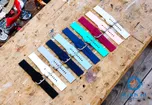 Horlogeband 20mm siliconen pastel blauw
