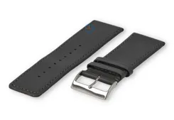 30mm watch strap smooth leather - darkgrey
