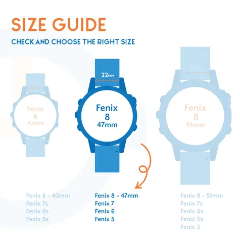 Sport horlogebandje Garmin Fenix 8 - 47mm (zwart/grijs)