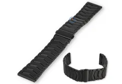 22mm V-link watch strap - black