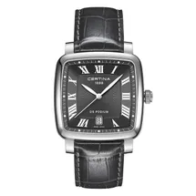Certina Band C0255101608300A 21/18mm grau Leder ohne Schließe