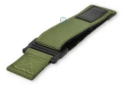 Nylon watch strap 22mm green - velcro-closure