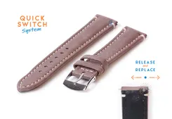 Watchstrap 18mm brown calf leather