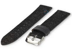 18mm denim strap - black