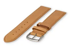 XL watch strap smooth leather - 20mm - light brown