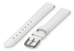 XL watch strap smooth leather - 16mm - white