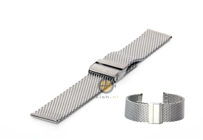 Mesh Watchstrap 18mm silver