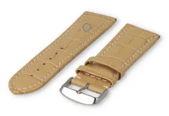 Strong calfskin watch strap - 26mm - sand