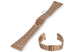 22/18mm horlogeband mat staal - rosegold