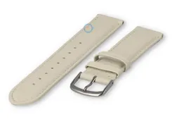 20mm horlogeband glad leer - zand