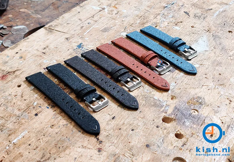 Vegan horlogeband 20mm bruin