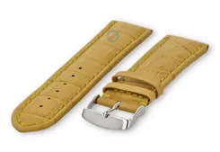 Strong calfskin watch strap - 28mm - yellow