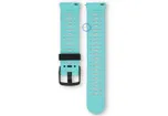 22mm siliconen bandje - ademend design - zwart/blauw