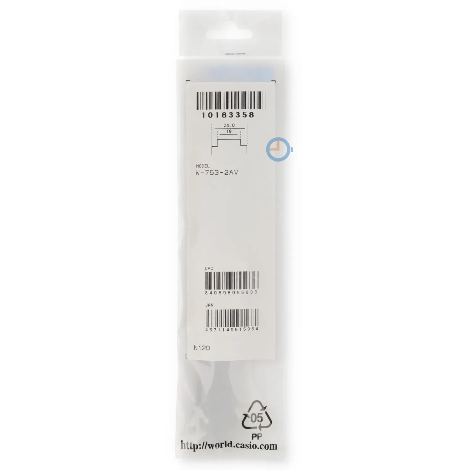 Casio horlogeband W-753-2AVES
