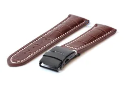 Gisoni watchstrap 20mm brown croco