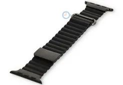 Leder Band mit Magnet für Apple Watch 41mm - schwarz