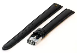 XXL Watchstrap 12mm classic black leather