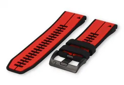 Garmin Fenix 7X watch band rubber - black/Red