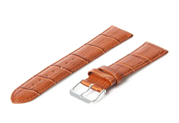 Watchstrap 22mm brown croco