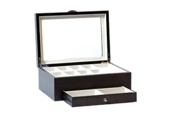 Holz Uhrenbox für 8 Uhren und Schmuck
