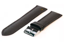 Horlogeband 24mm donkerbruin kalfsleer