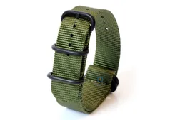 Watchstrap nylon 22mm green