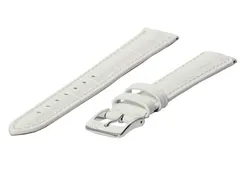 Watchstrap 18mm white alligator leather XL