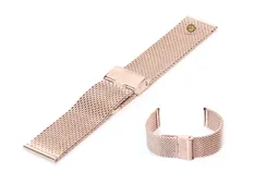 Uhrenarmband 24mm Rotgold Mailänder Stahl