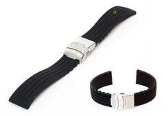 Silicone watchstrap 20mm black