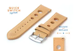 Watch strap 22mm triple hole Beige