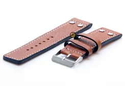 Oozoo Uhrenarmband 24mm Braun Leder