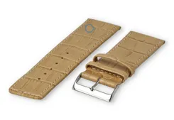 Luxe croco horlogeband XL - 30mm - zand
