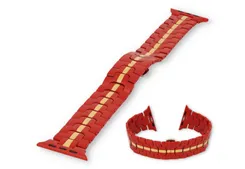 Apple watch 41mm band steel - red/yellow