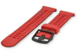 22mm siliconen bandje - ademend design - rood/zwart