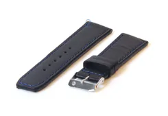 Watchstrap 24mm black leather