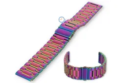 Watch strap 22mm matt steel - multicolor