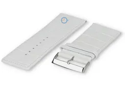 Deluxe croco watch strap - 36mm - white