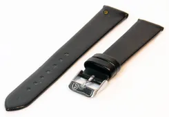 Seamless watchstrap 18mm black leather