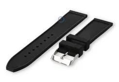 Silicone watch strap 22mm - black