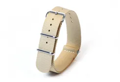 Horlogeband 20mm nylon creme