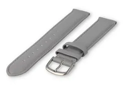 XL watch strap smooth leather - 18mm - lightgrey